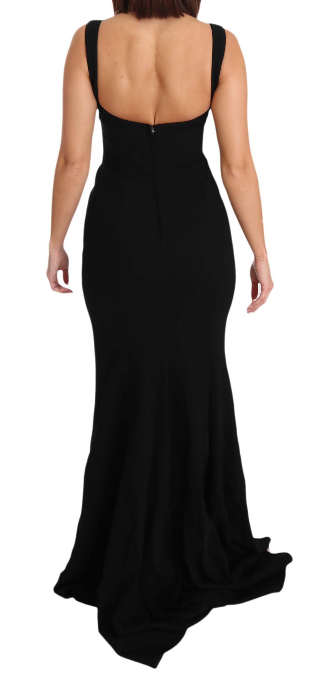 black flare gown