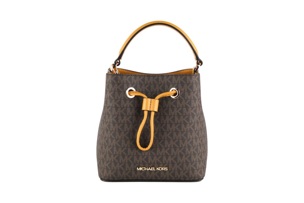 Suri small quilted faux leather bucket bag