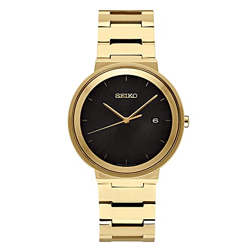 Seiko Men's Japanese Quartz Dress Watch With Stainless Steel Strap, Gold,  10 (Model: SUR488) - Youarrived