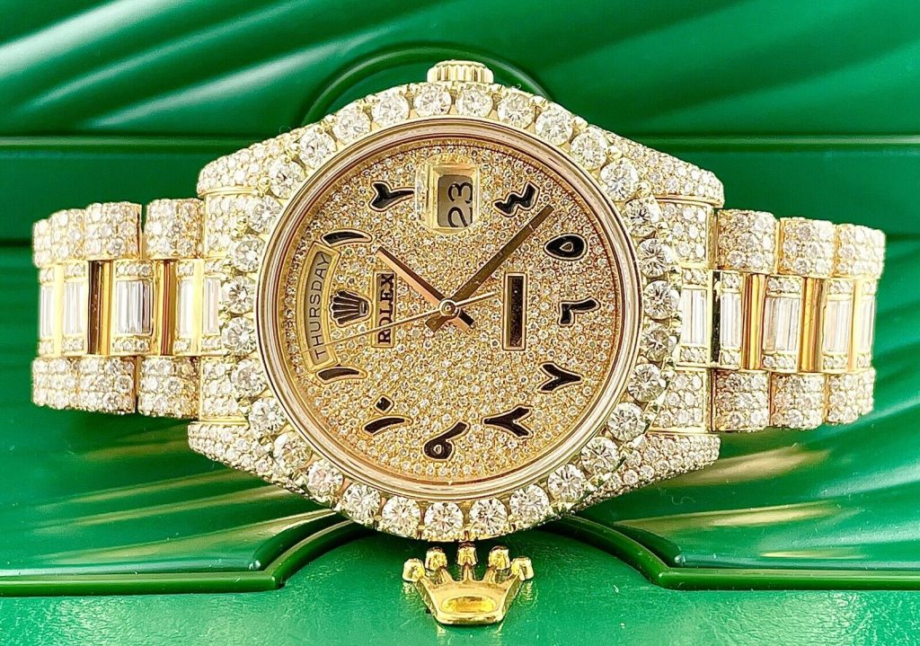 Audemars Piguet Royal Oak 39mm 18k Rose Gold Iced Out 27ct Diamonds Ref  15300OR